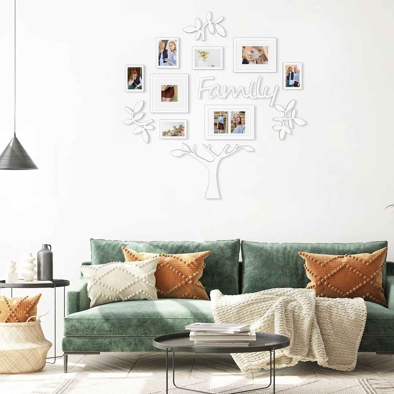 Photo Frame | Plaque College Frame - Wall Decoration Combination - White PVC Picture Frame Selfie Gallery Collage With Hanging Template & Wall Mounting Design | Family Tree